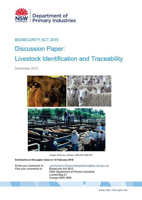 livestock identification and traceability